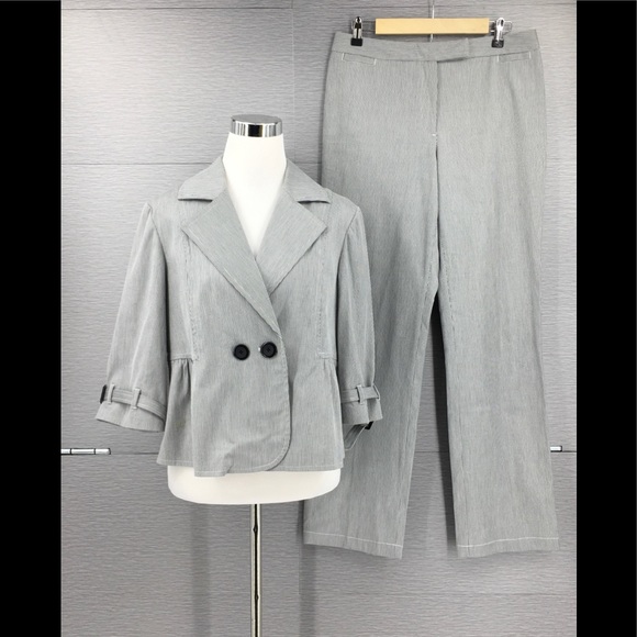 Orvis Pants - Orvis Women's 2 Pcs Blazer Pant Set Stripe‎ Sz M/8